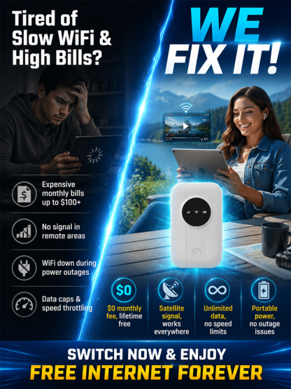 2026 New Portable WiFi [No monthly fees or contracts required, buy once and get it free for life, available worldwide!]