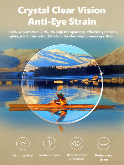 【A Single Pair for Both Near and Far Vision】Pure Titanium Frameless Blue Light Blocking Reading Glas