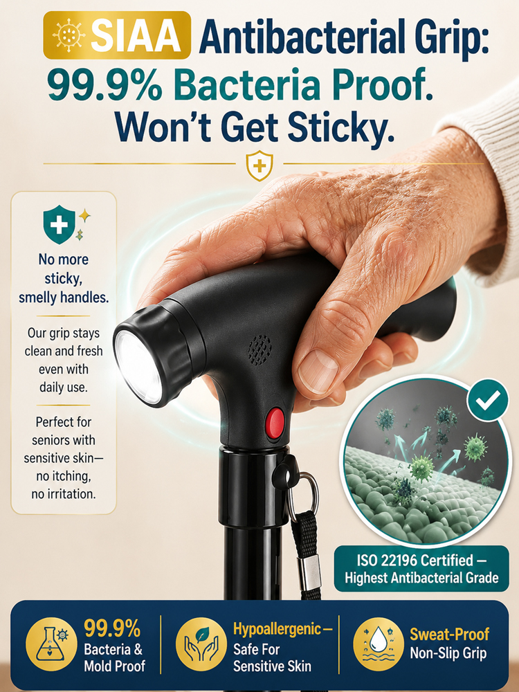 A 5-in-1 multi-functional smart safety cane, a must-have for every home!