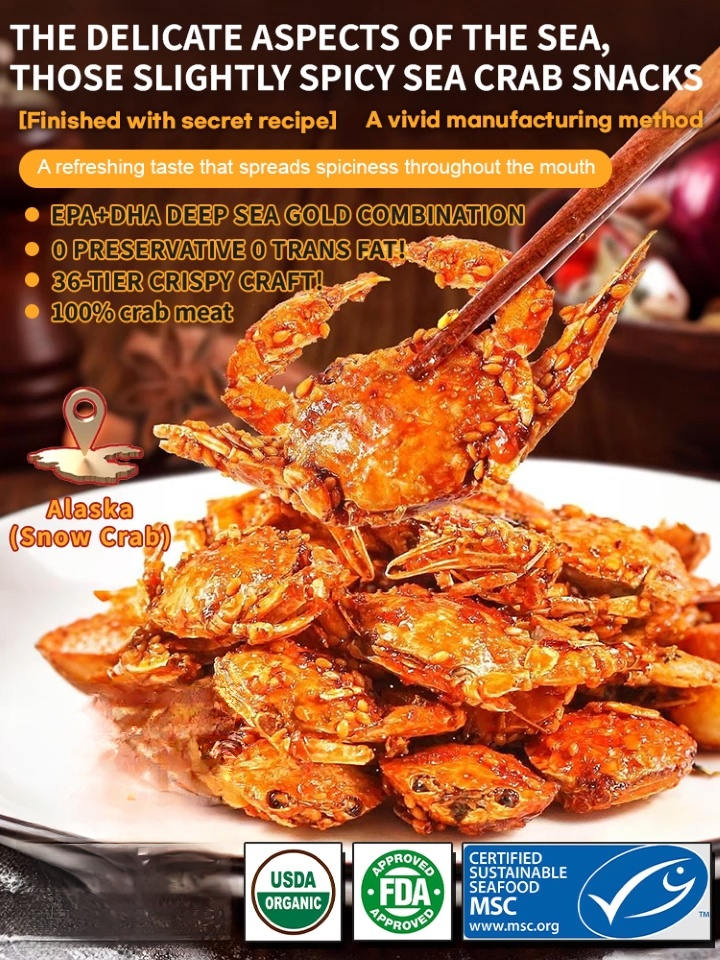 🦀Wild Alaskan sea crabs, baked at low temp for crisp freshness & low calories. available 20 days/year