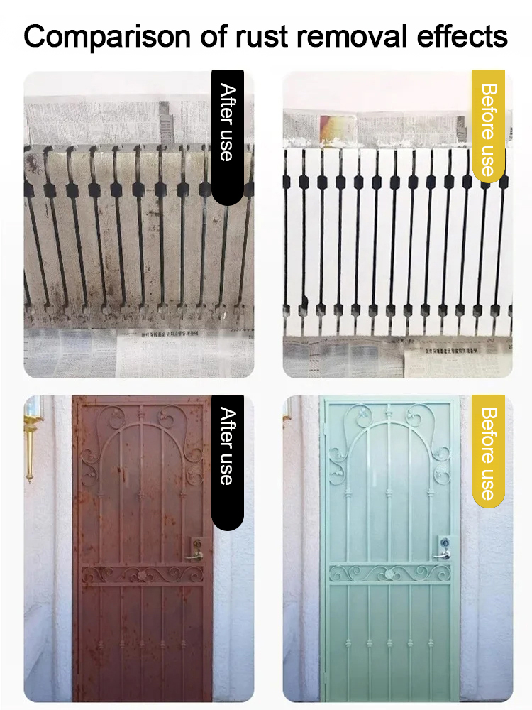 Rust gone in 3 seconds，1 spray – rust dissolves automatically， With long-term protection against new rust