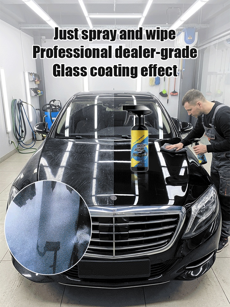🚗【5-in-1 Formula】Repels water，blocks stains，and Prevents Scratches，One spray restores your car's shine with German Nano-Tech protection that lasts a full year.