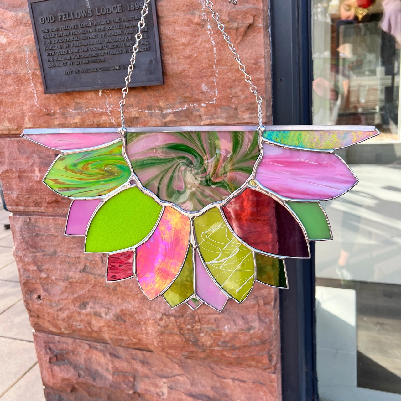 Large Rainbow Iridescent Antique Sunflower