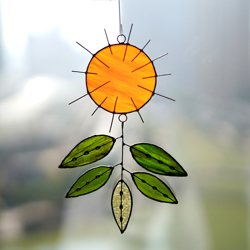 Handcraft Stained Glass Flower-Sun