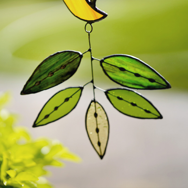 Handcraft Stained Glass Flower-Moon