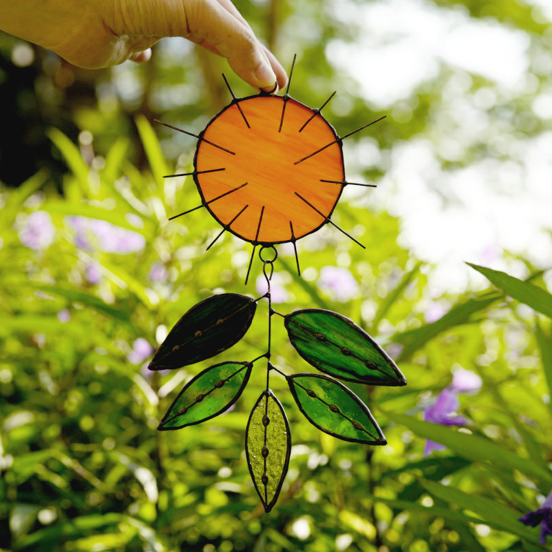 Handcraft Stained Glass Flower-Sun