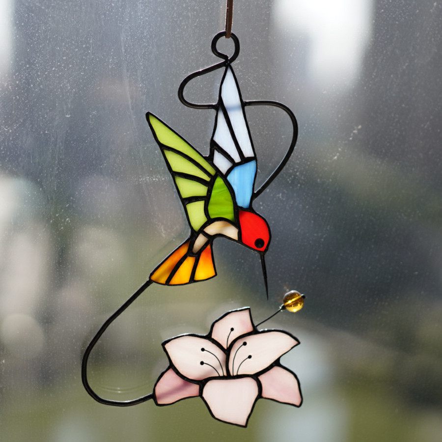 Bird stained glass bird suncatcher―Flutter