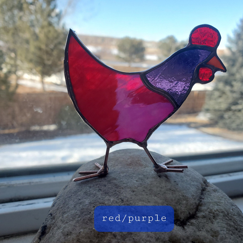 Handmade Stained Glass Chicken