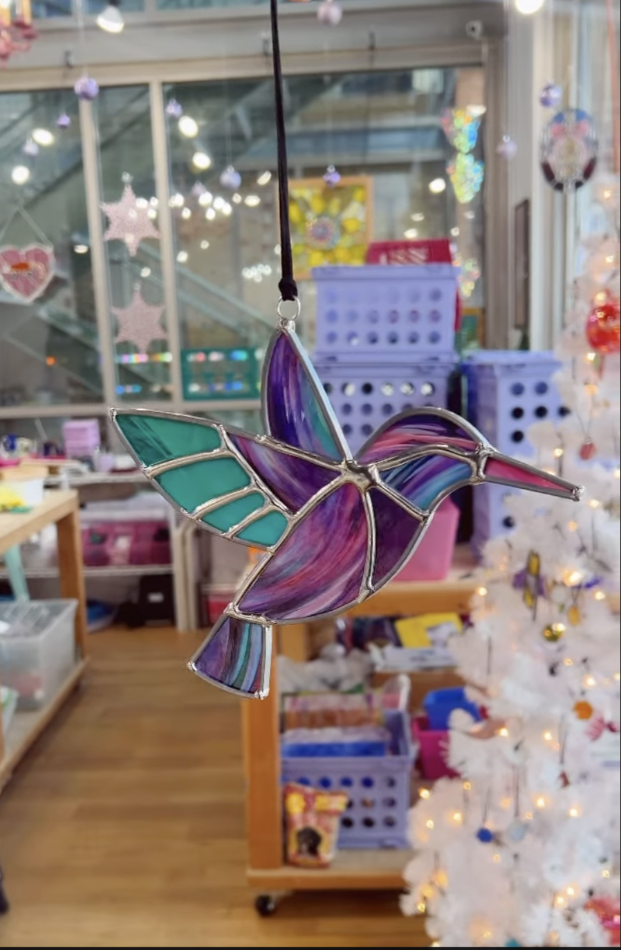 Stained Glass - Hummingbird Suncatcher