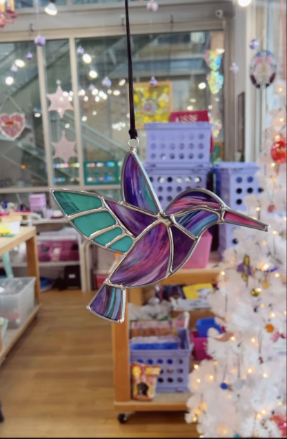 Stained Glass - Hummingbird Suncatcher