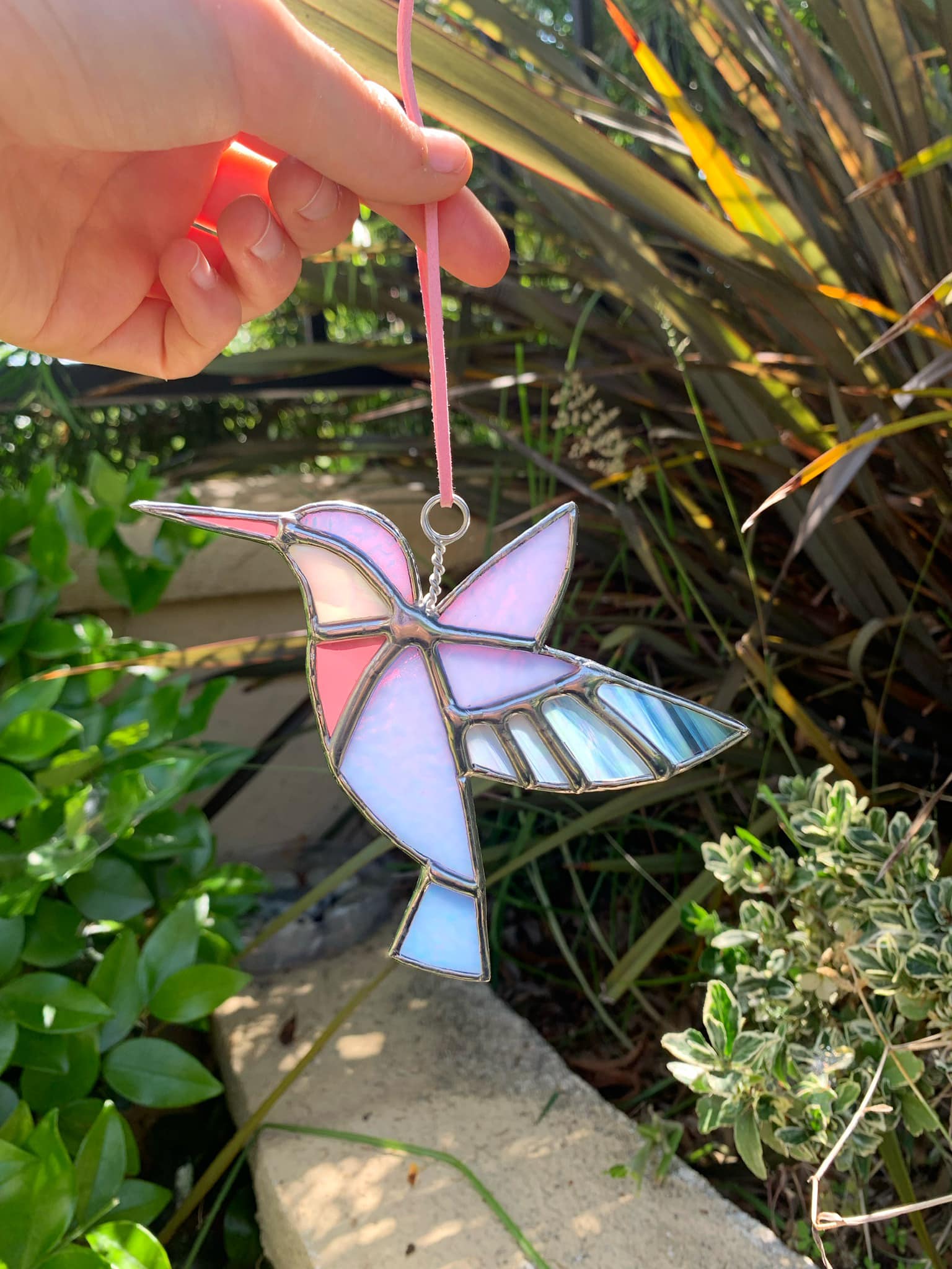 Stained Glass - Hummingbird Suncatcher
