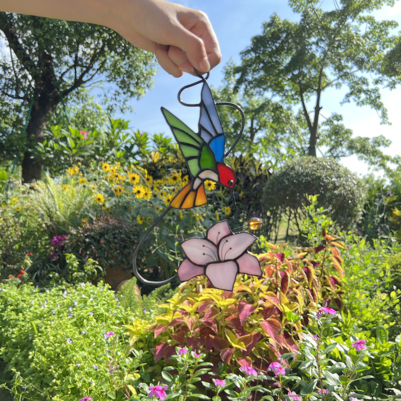 Bird stained glass bird suncatcher―Flutter