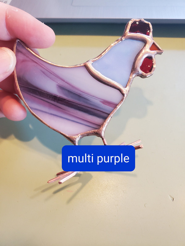 Handmade Stained Glass Chicken