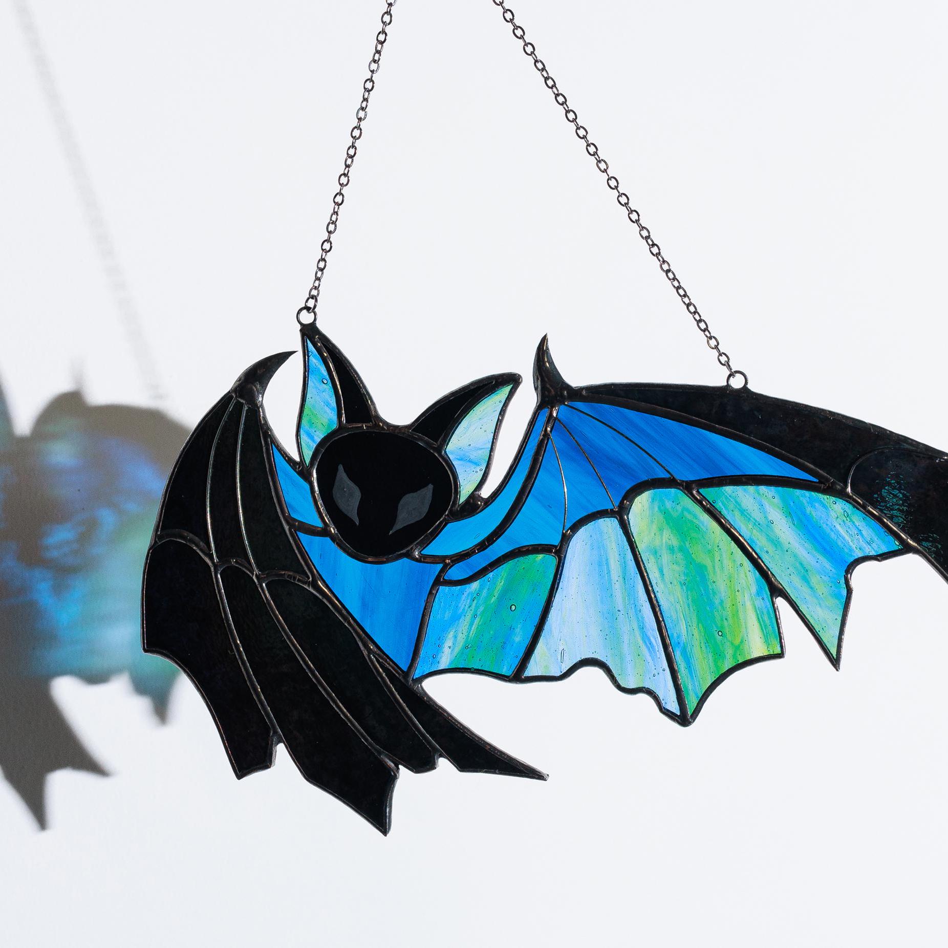 Stained Glass Suncatcher Halloween bat