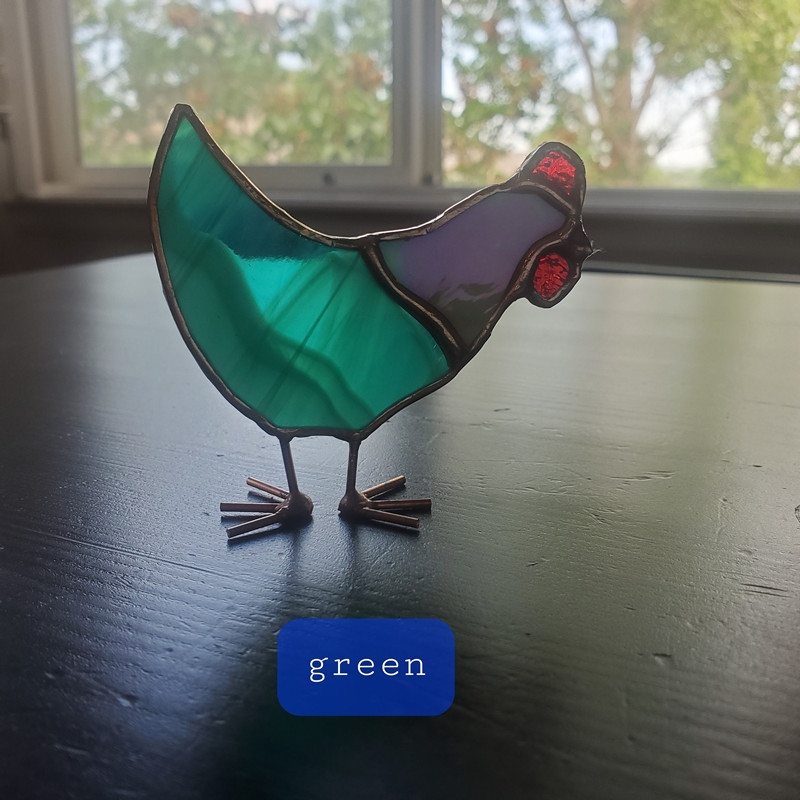 Handmade Stained Glass Chicken