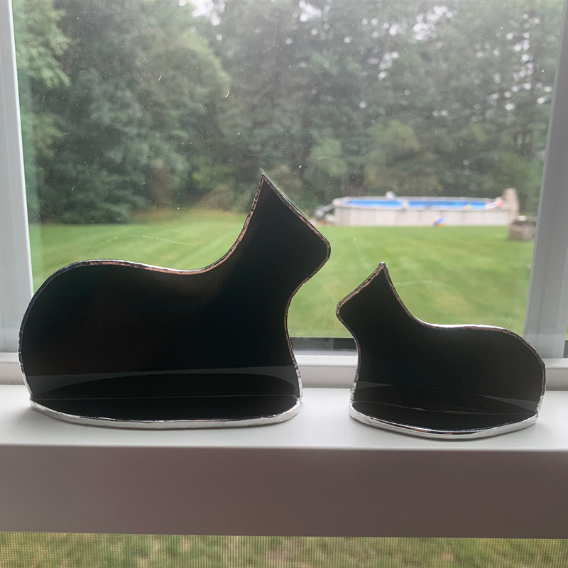 Handmade Standing stained glass cat