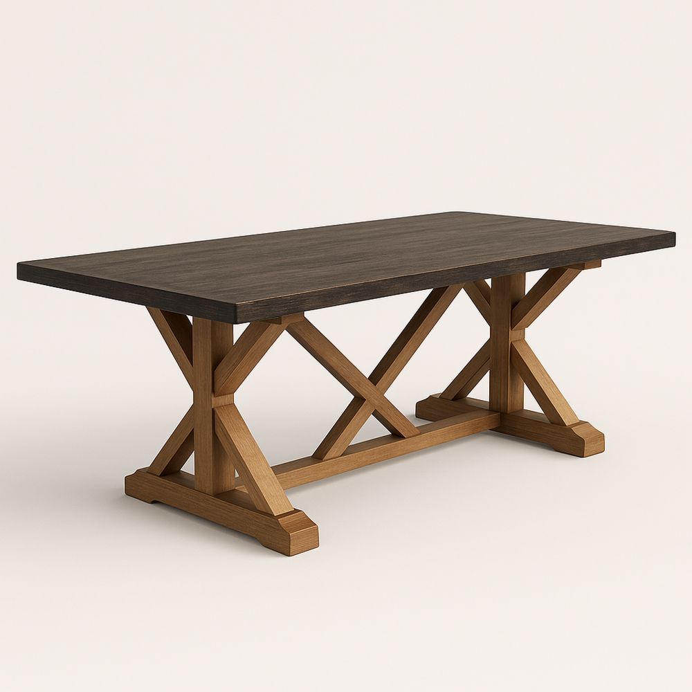 Esstisch Holz Dunkelbraun 200x100x75cm Rechteckig