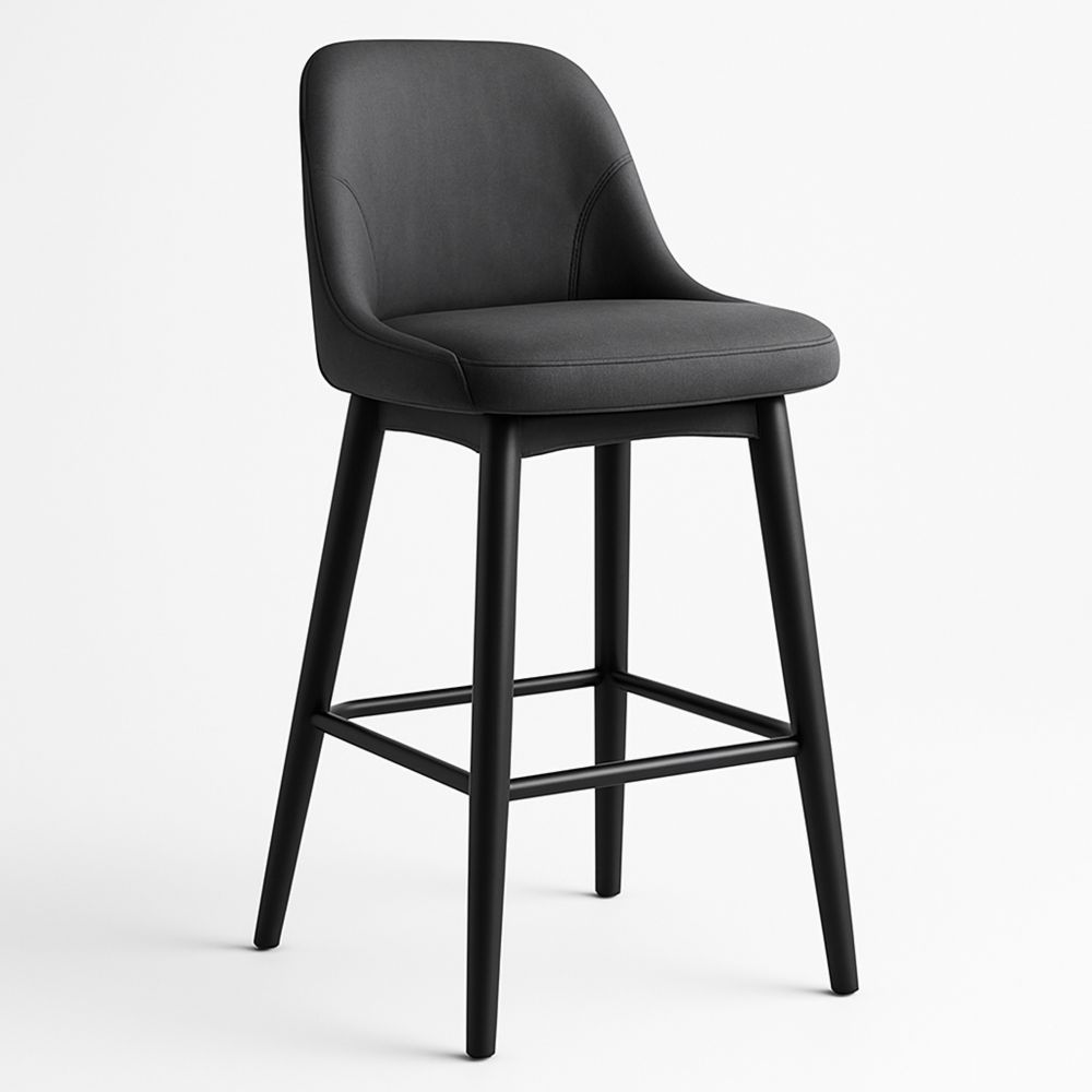 Barhocker Stoff Schwarz 108cm