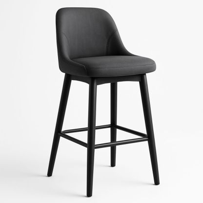 Barhocker Stoff Schwarz 108cm