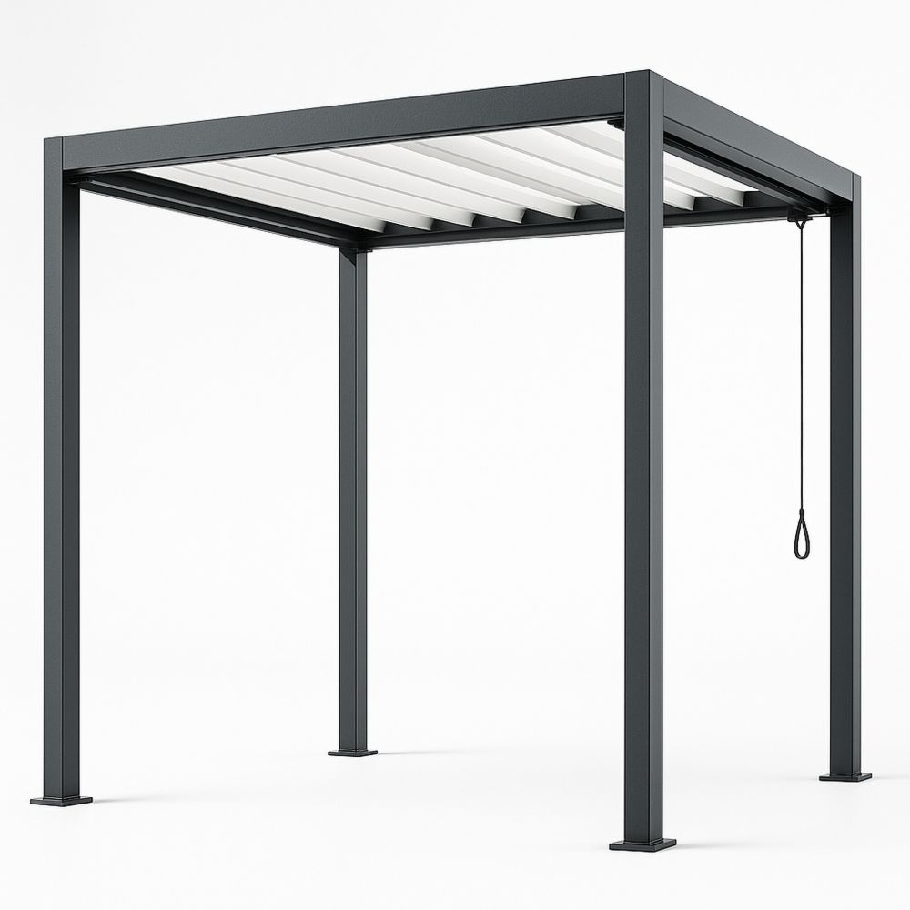 Pergola aus Aluminium 300x300 cm Grau
