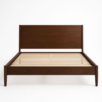 Bettgestell aus Massivholz Nussbaum, 200x160 cm