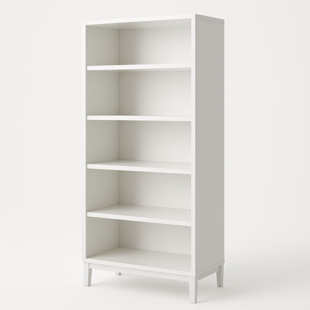 Weißes Regal MDF 5 Etagen 180x80x30 cm