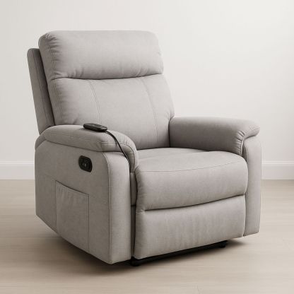 Elektrischer Läsesessel aus Polyesterstoff Grau 85x90x100 cm