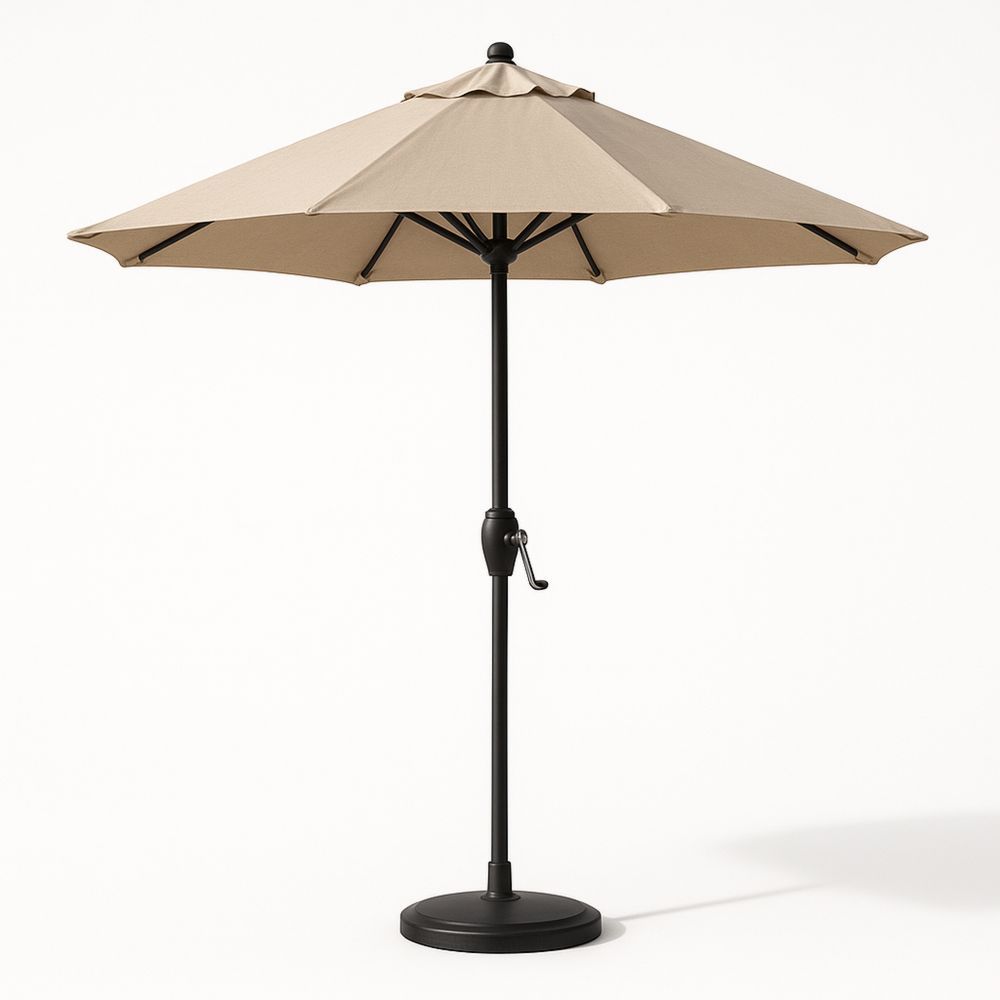 Runder Gartenschirm aus Polyester Ø 250 cm Beige