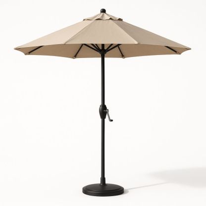 Runder Gartenschirm aus Polyester Ø 250 cm Beige