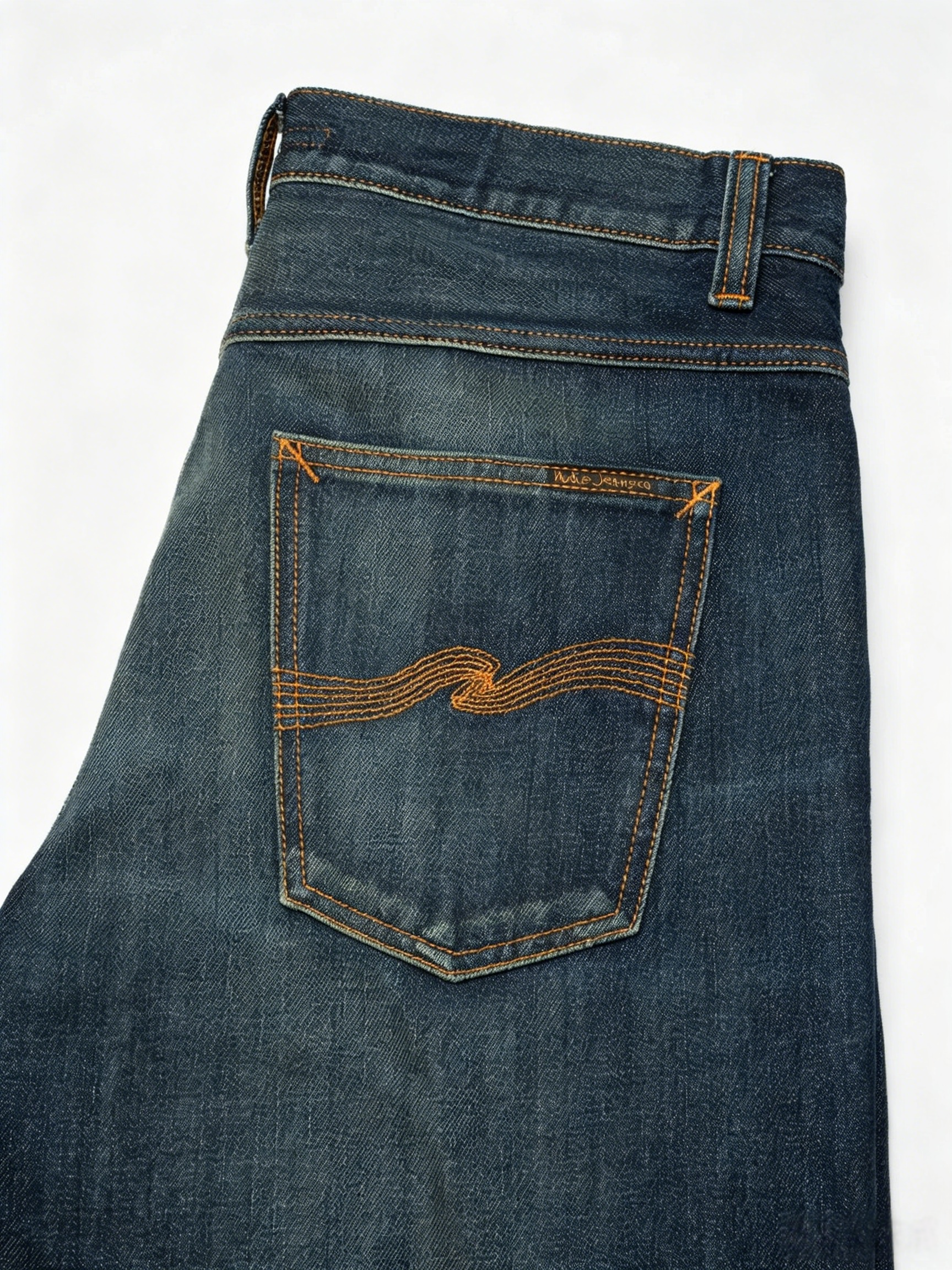 WASHED MID-RISE FLARED JEANS