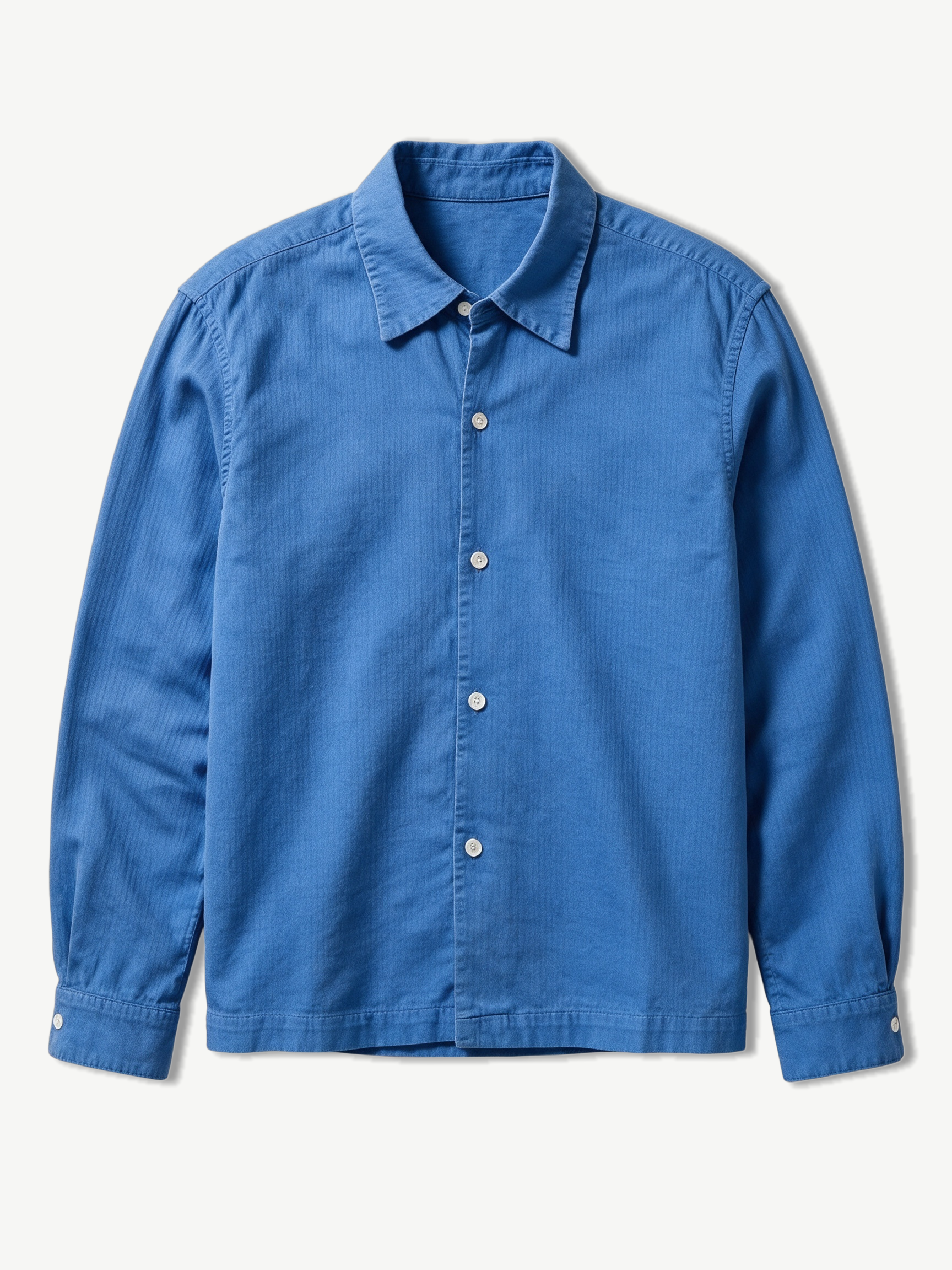 Newport Crop Button-Up  | Japanese Herringbone Twill