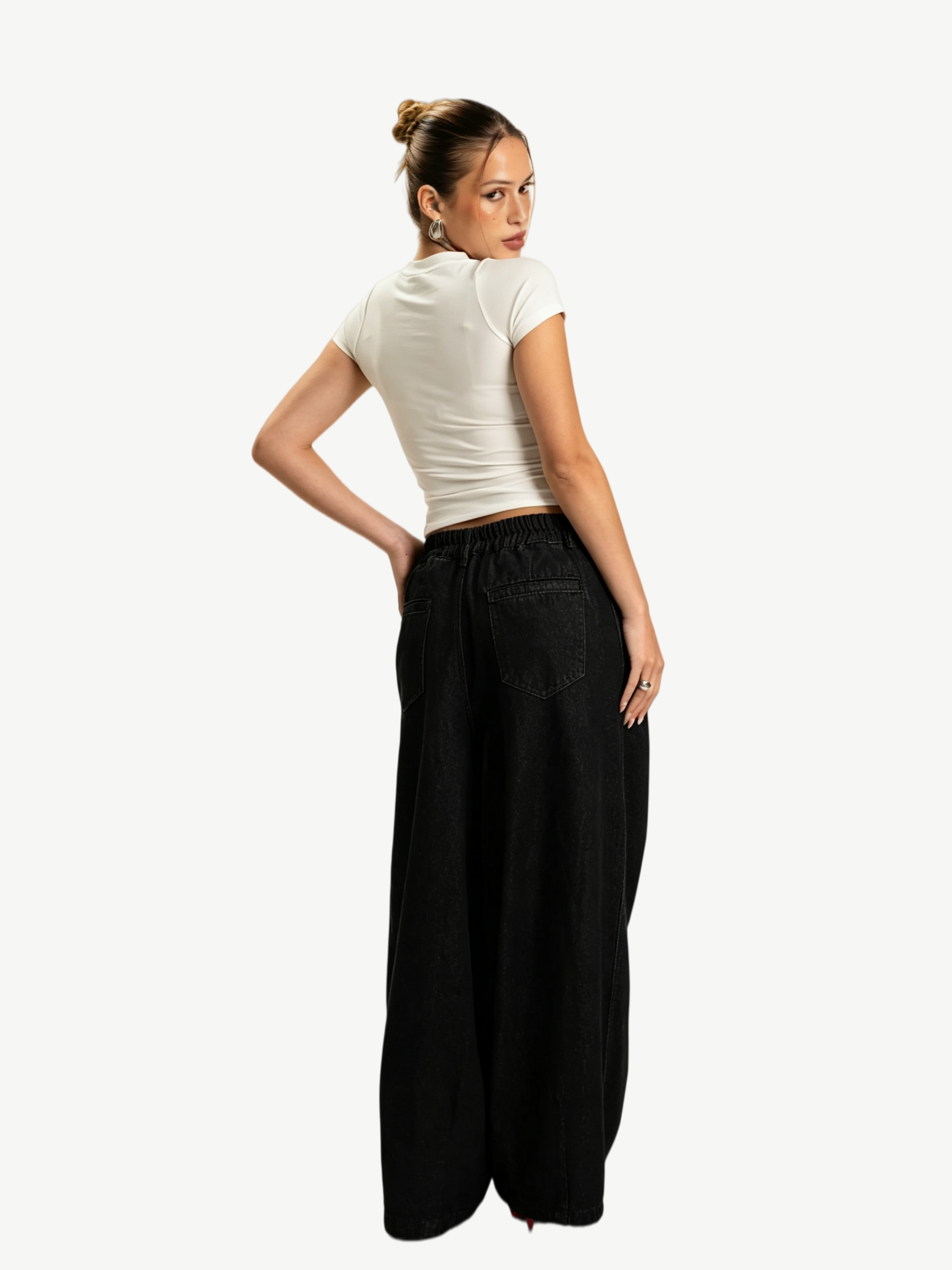 Balloon Denim Jeans | Black