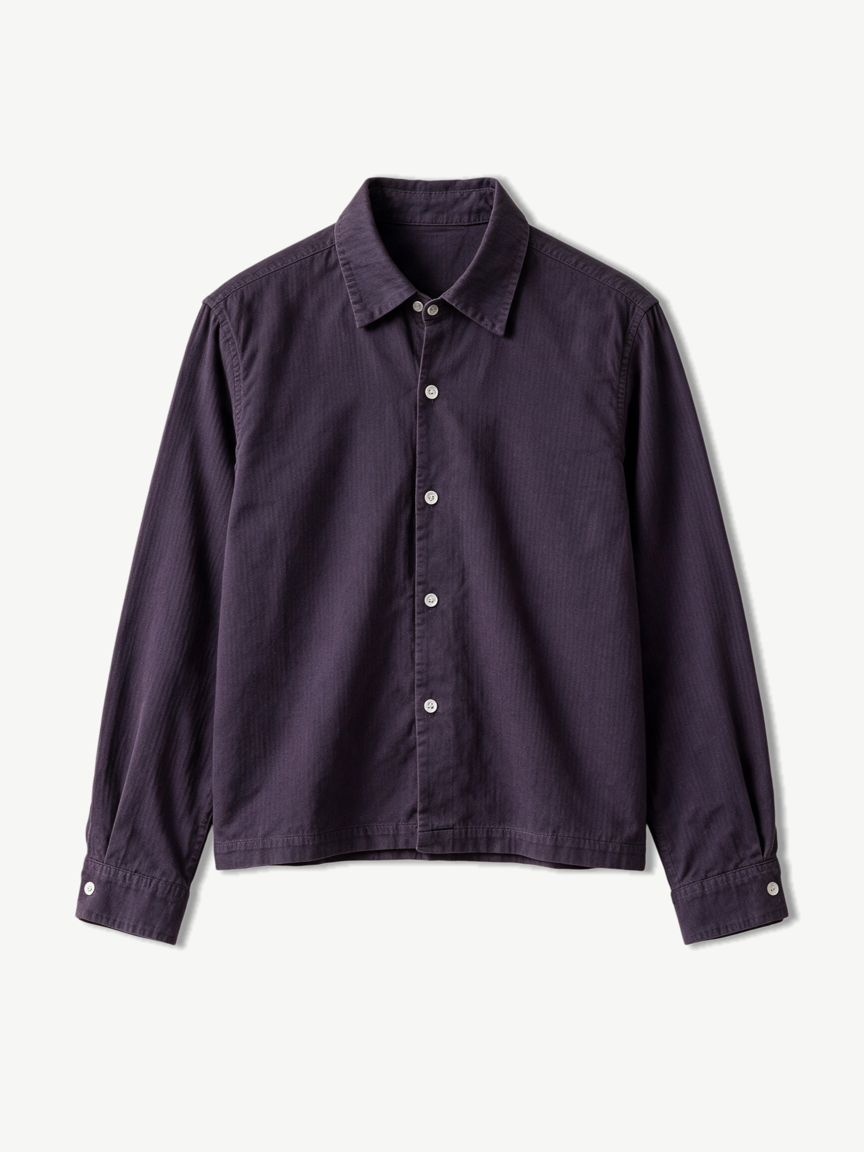 Newport Crop Button-Up  | Japanese Herringbone Twill