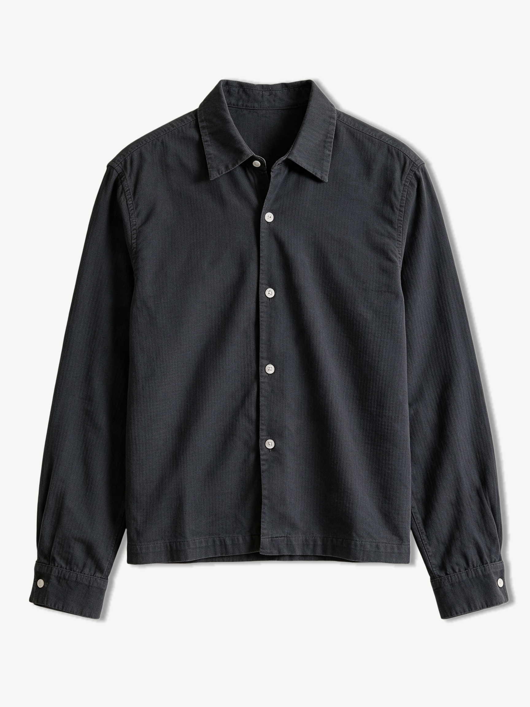 Newport Crop Button-Up  | Japanese Herringbone Twill