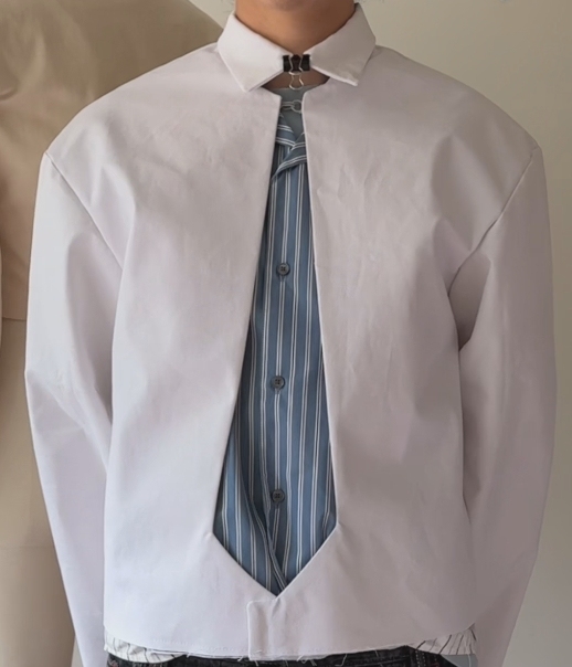 Necktie Cutout Jacket