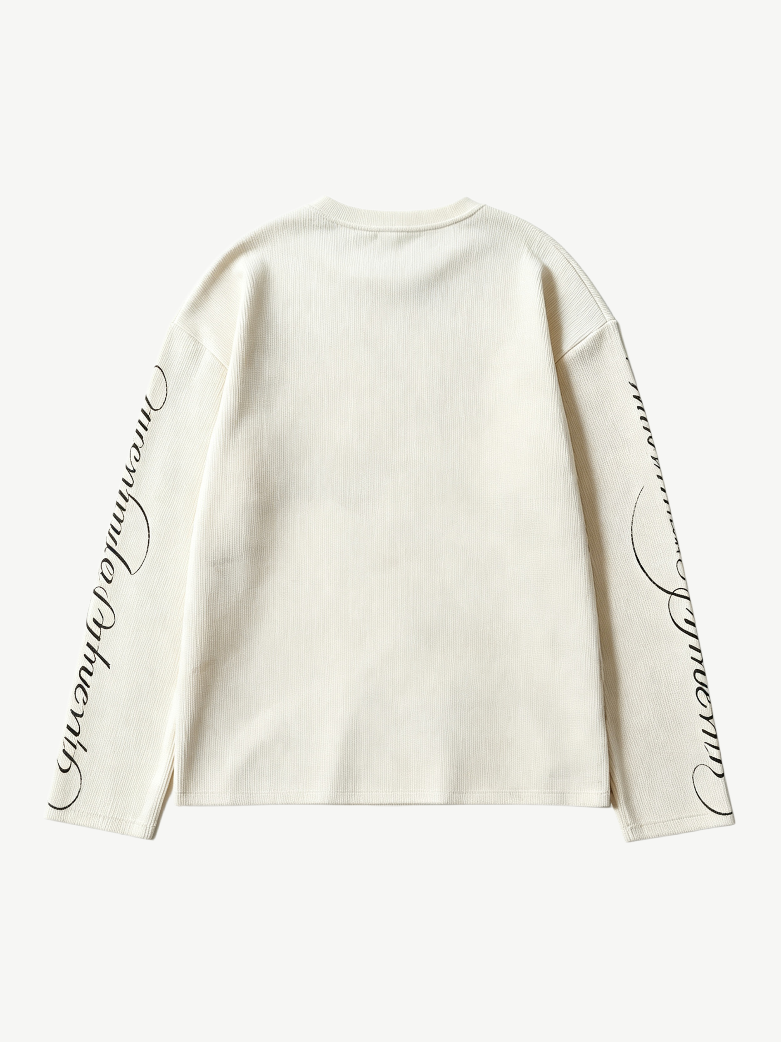 Vintage Gothic Graphic Waffle Long‑Sleeve Top