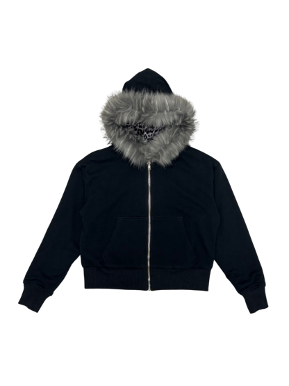 FUR ZIP HOODIE