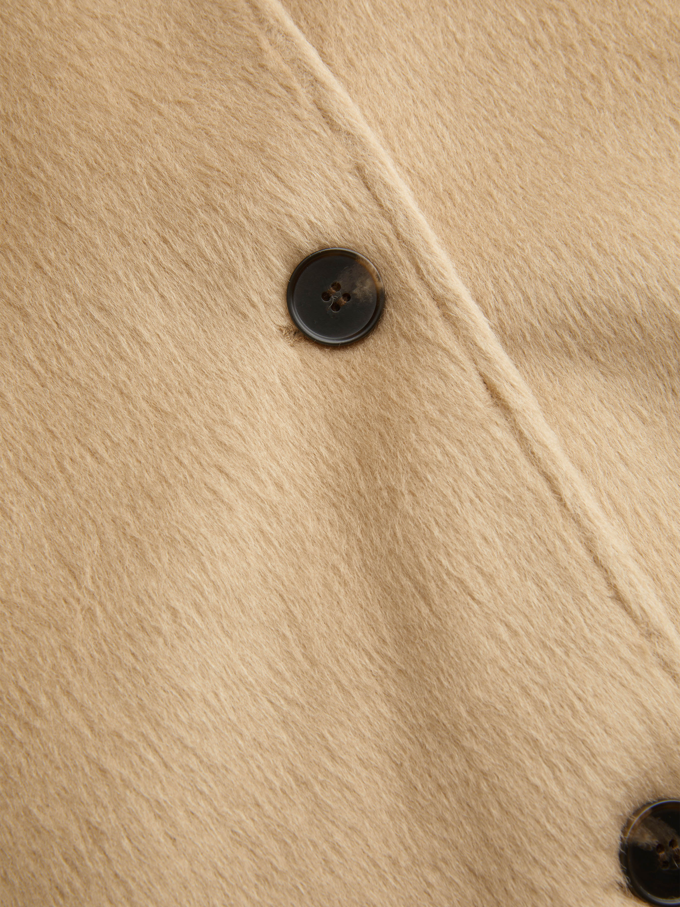 Wool-look Funnel Neck Long Sleeve Oversized Jacket