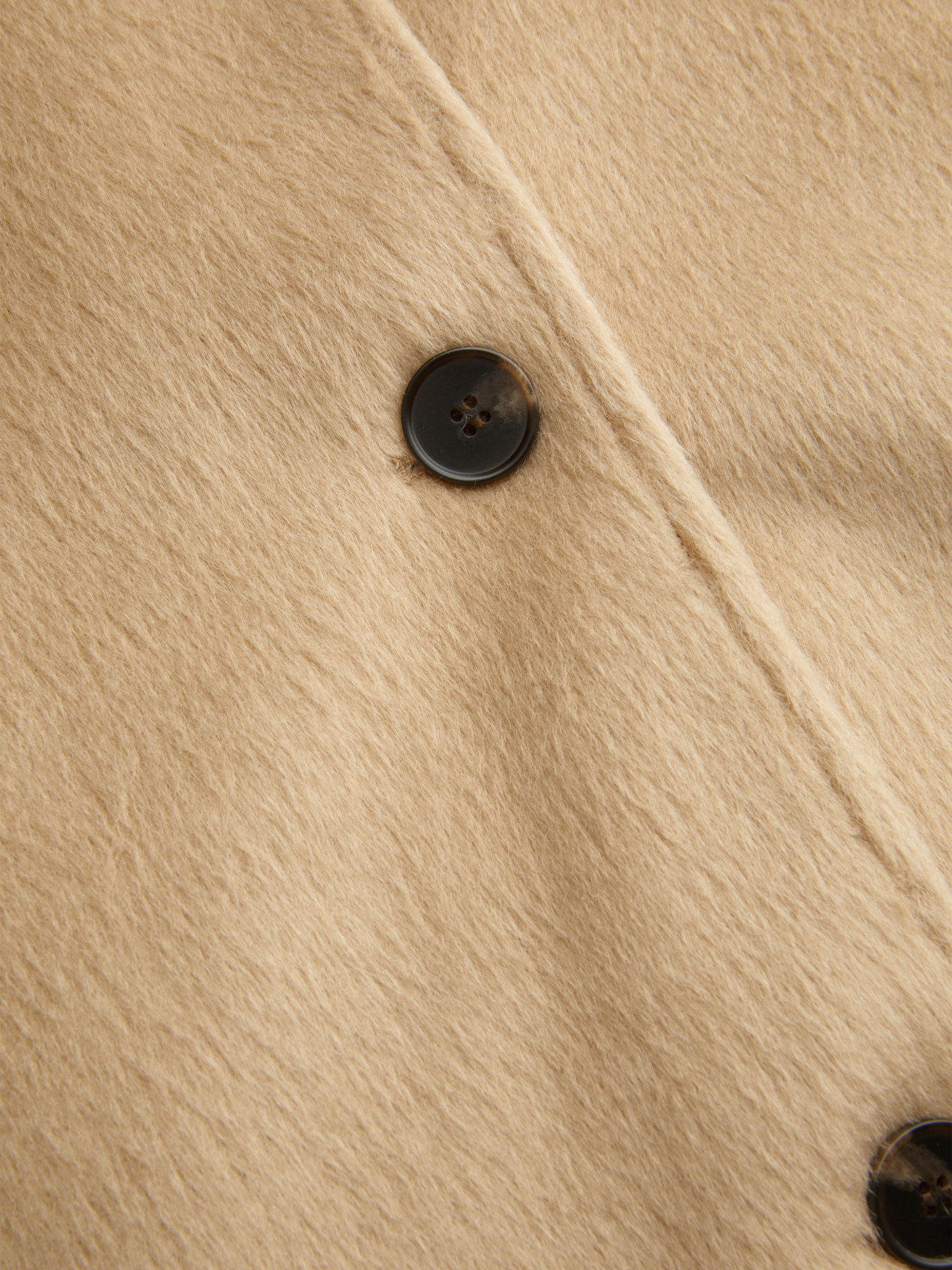 Wool-look Funnel Neck Long Sleeve Oversized Jacket