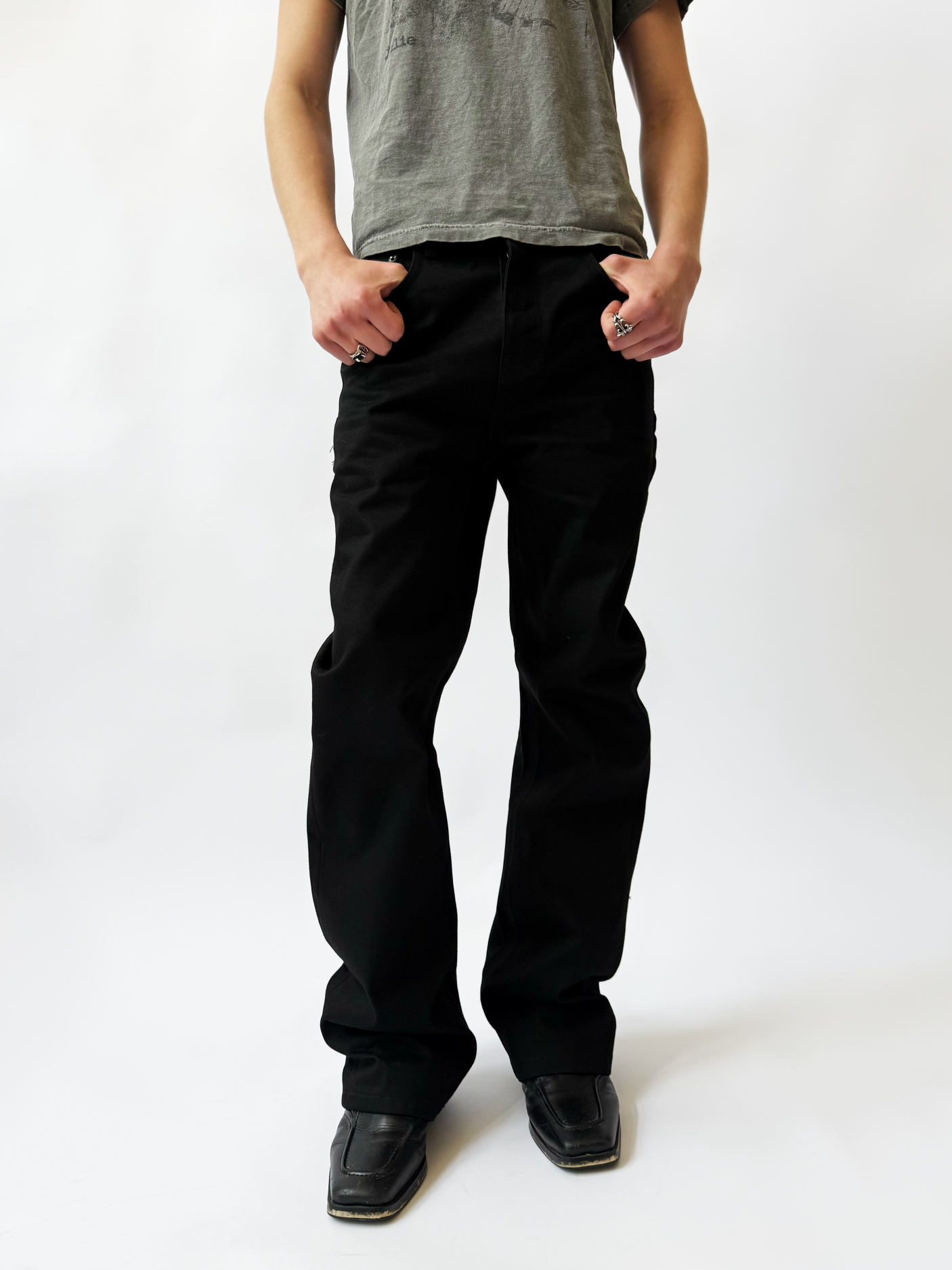 14.5OZ JAPANESE BOOTCUT DENIM | WHITE