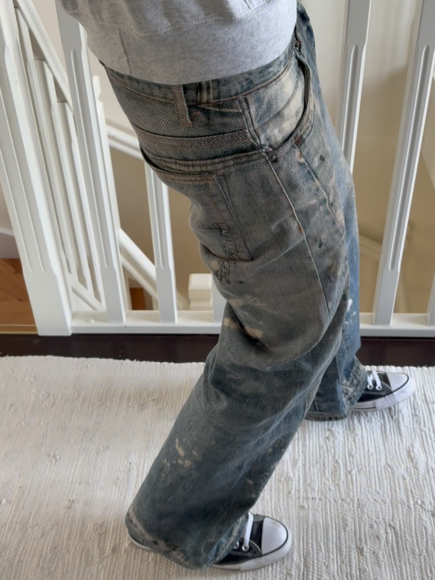 PRINTED BOOTCUT DENIM