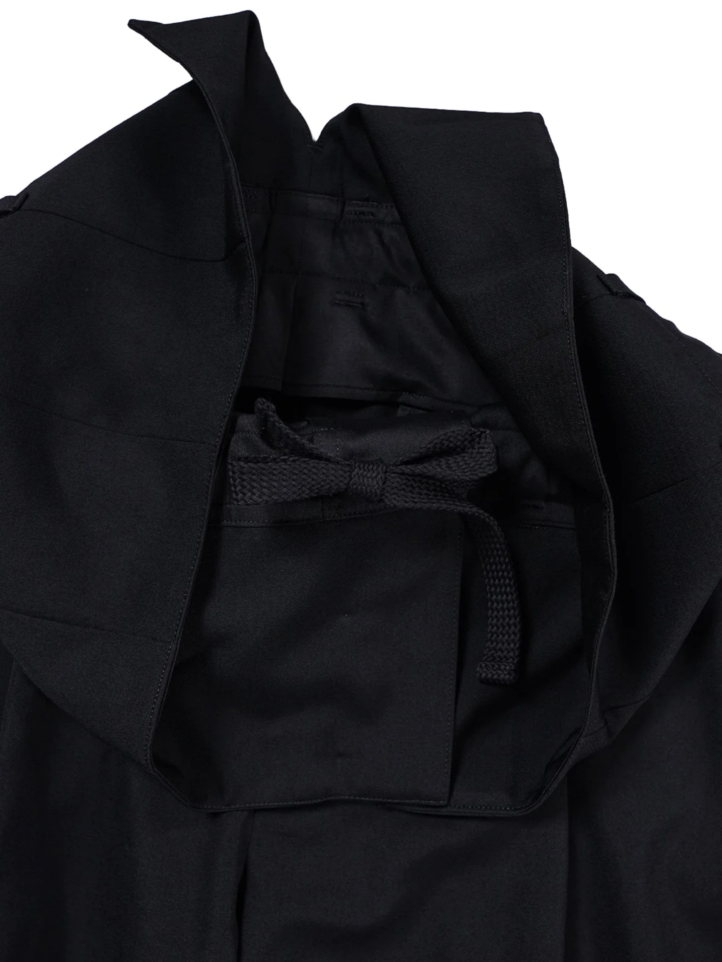 WOOL GABARDINE HIGH WAIST TUCK PANTS