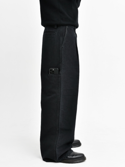 OKAYAMA PLEATED WIDE-LEG PANTS