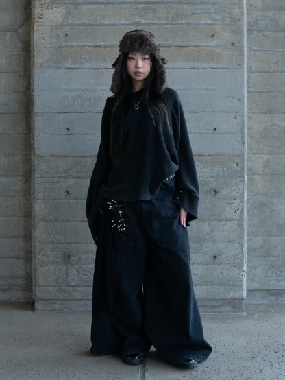 WIDE-CUFF WAFFLE LONG SLEEVE