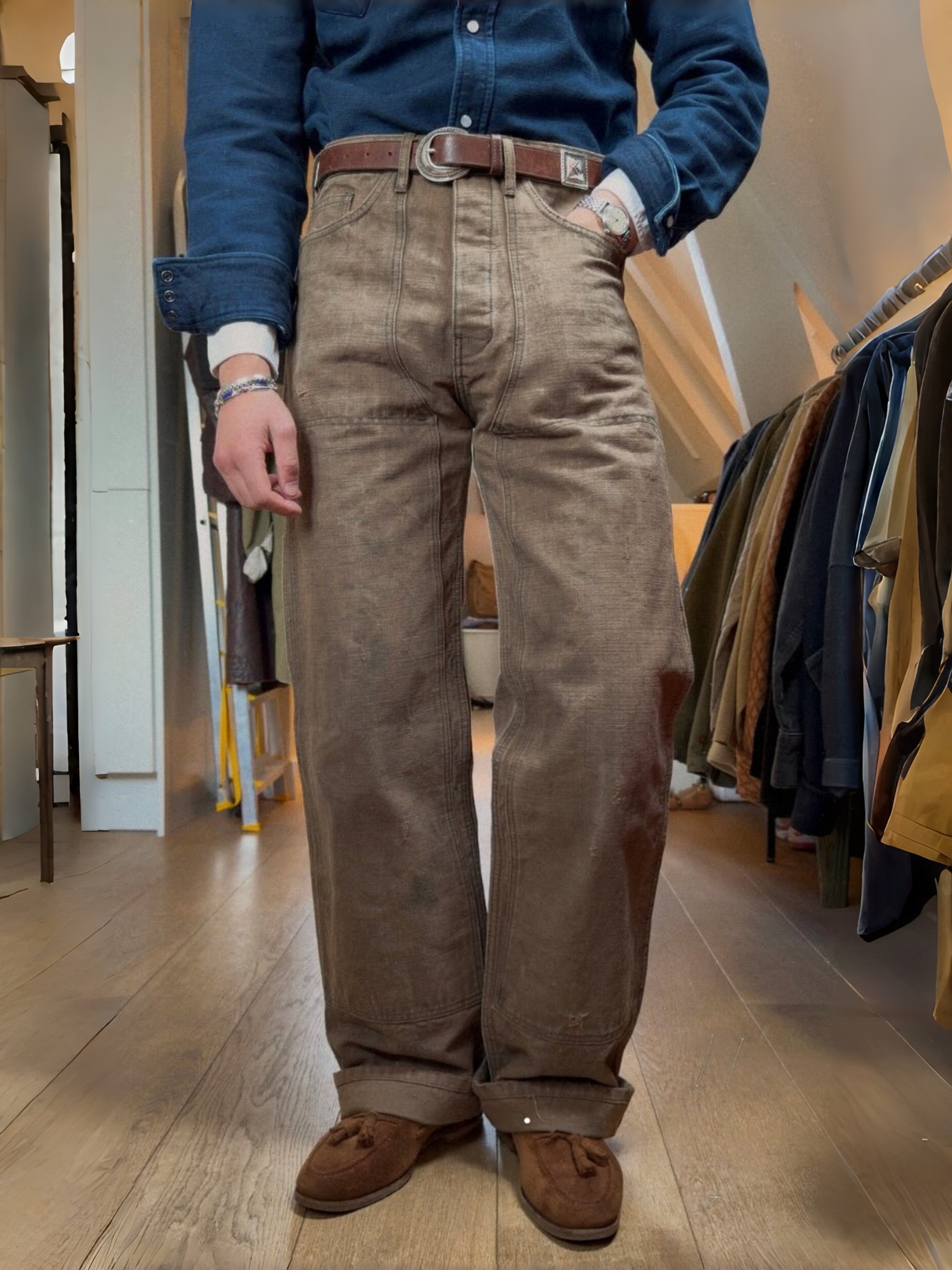 1880s-INSPIRED CANVAS TROUSERS
