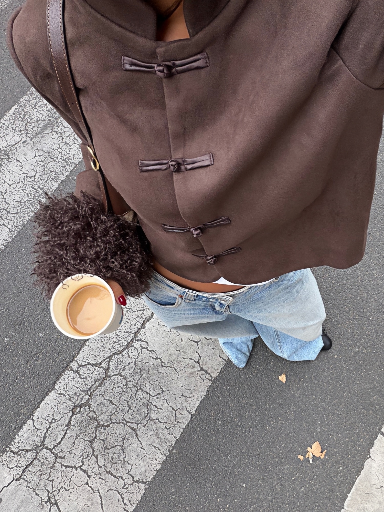 SUEDE FROG CLOSURE JACKET