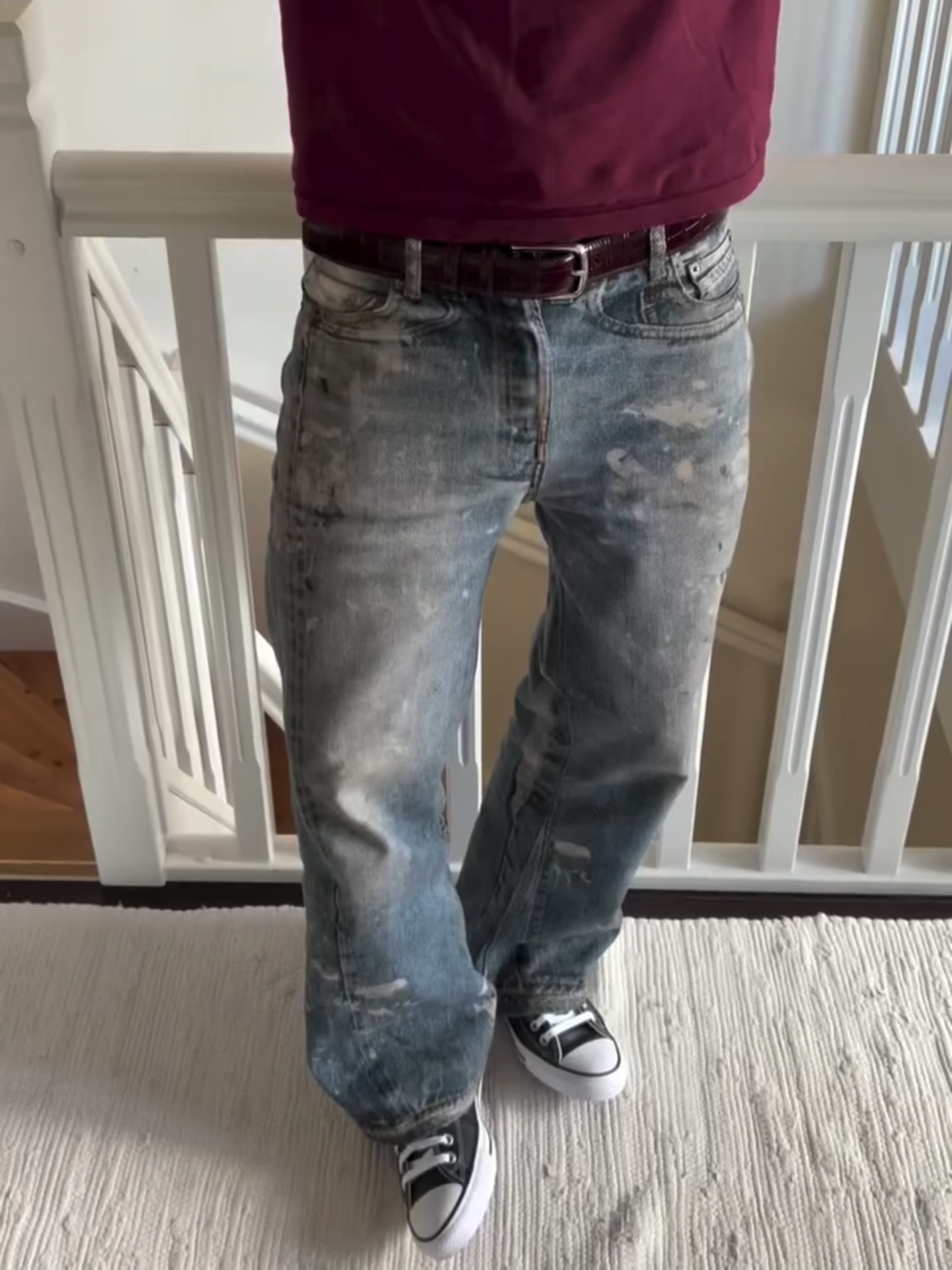 PRINTED BOOTCUT DENIM