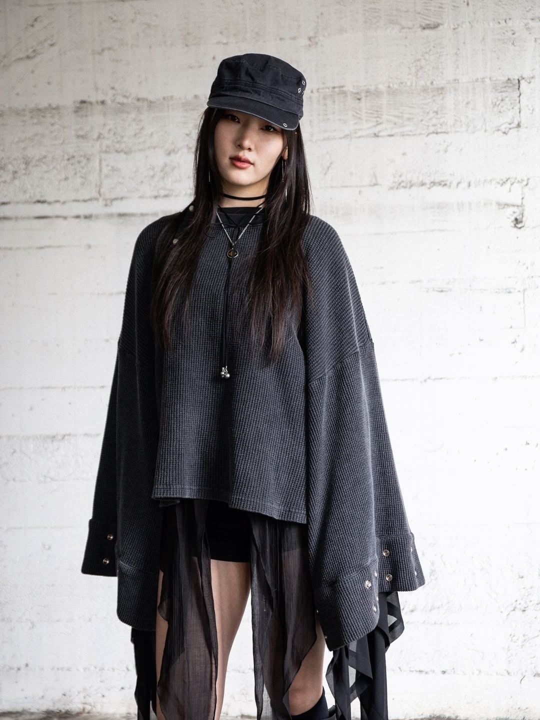 WIDE-CUFF WAFFLE LONG SLEEVE