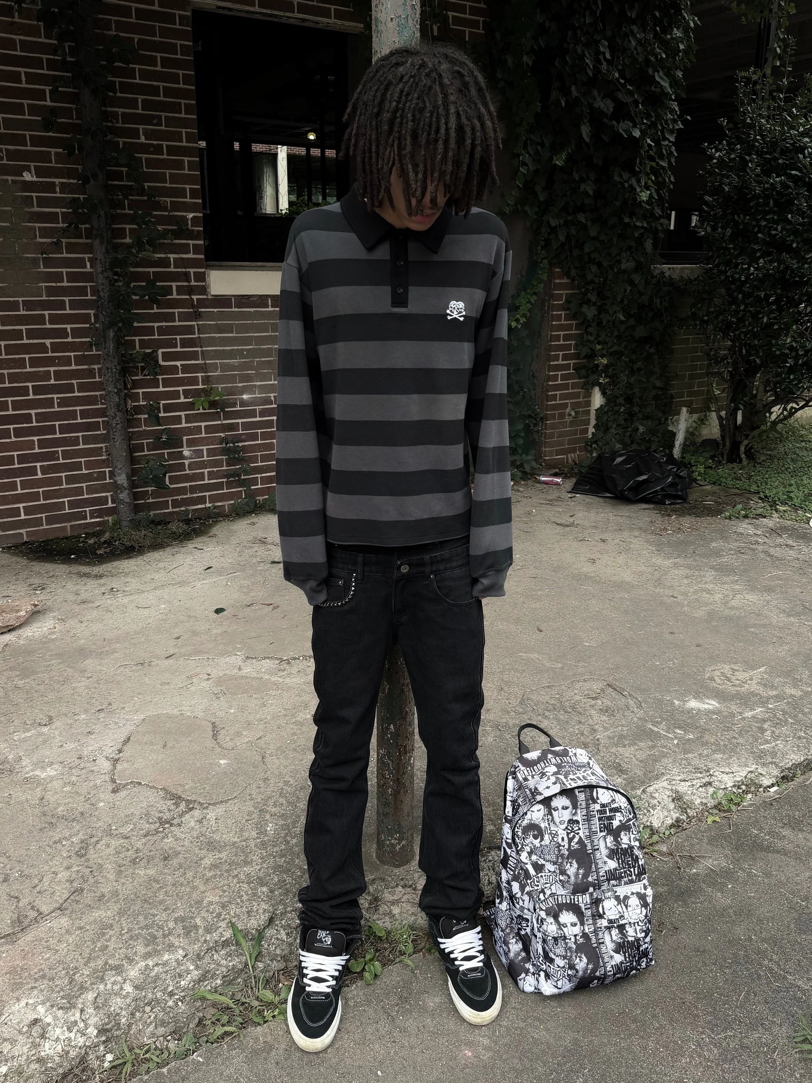 “Reject” Long Sleeve Polo