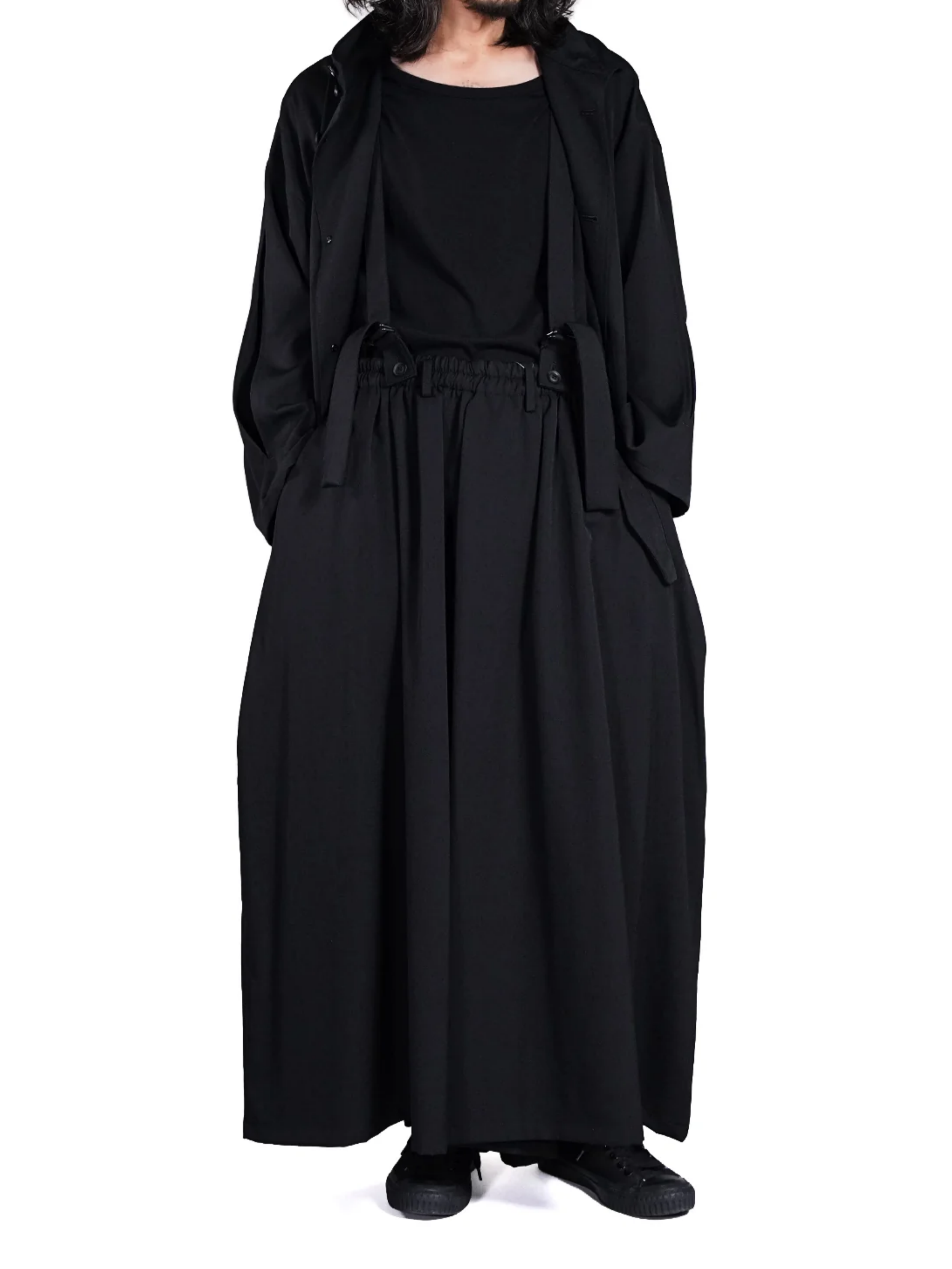 WOOL GABARDINE TWIST PANTS